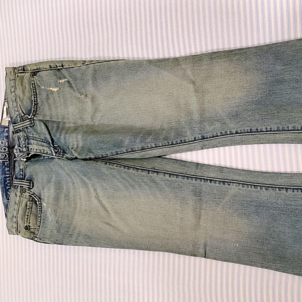 Denim bootcut ripped back leg